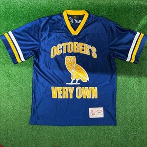 OVO October’s Very Own Jersey Blue Gold Men’s XS Drake Owl Logo